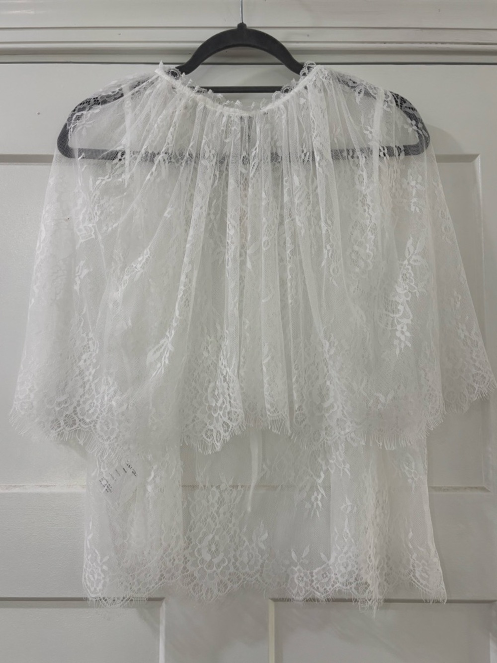 NWT Anthropologie Lace Tie-Front Poncho Cape - Picture 9 of 9
